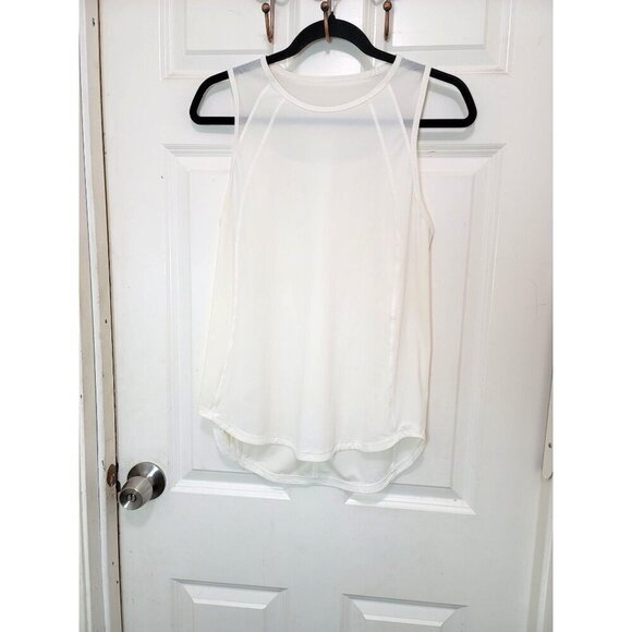 Lululemon Tank Top Mesh Back Ivory Size s - Picture 2 of 8